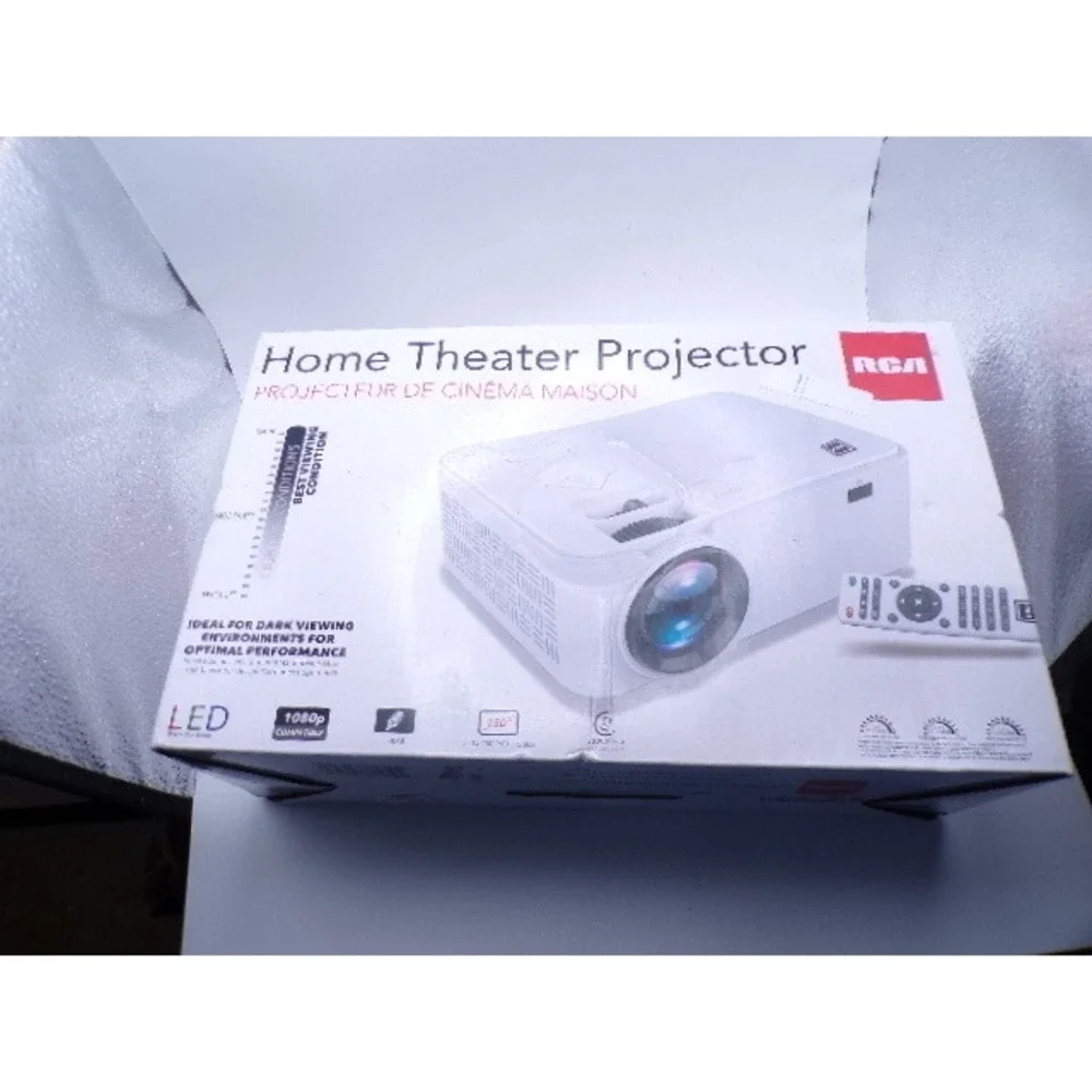 RCA Home Theater Projector LED 1080p‎ Compatible White Remote Control
